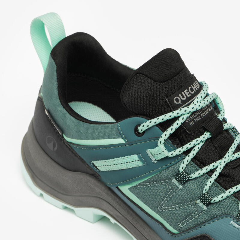 Zapatillas de montaña y trekking impermeables Mujer MH100 verde