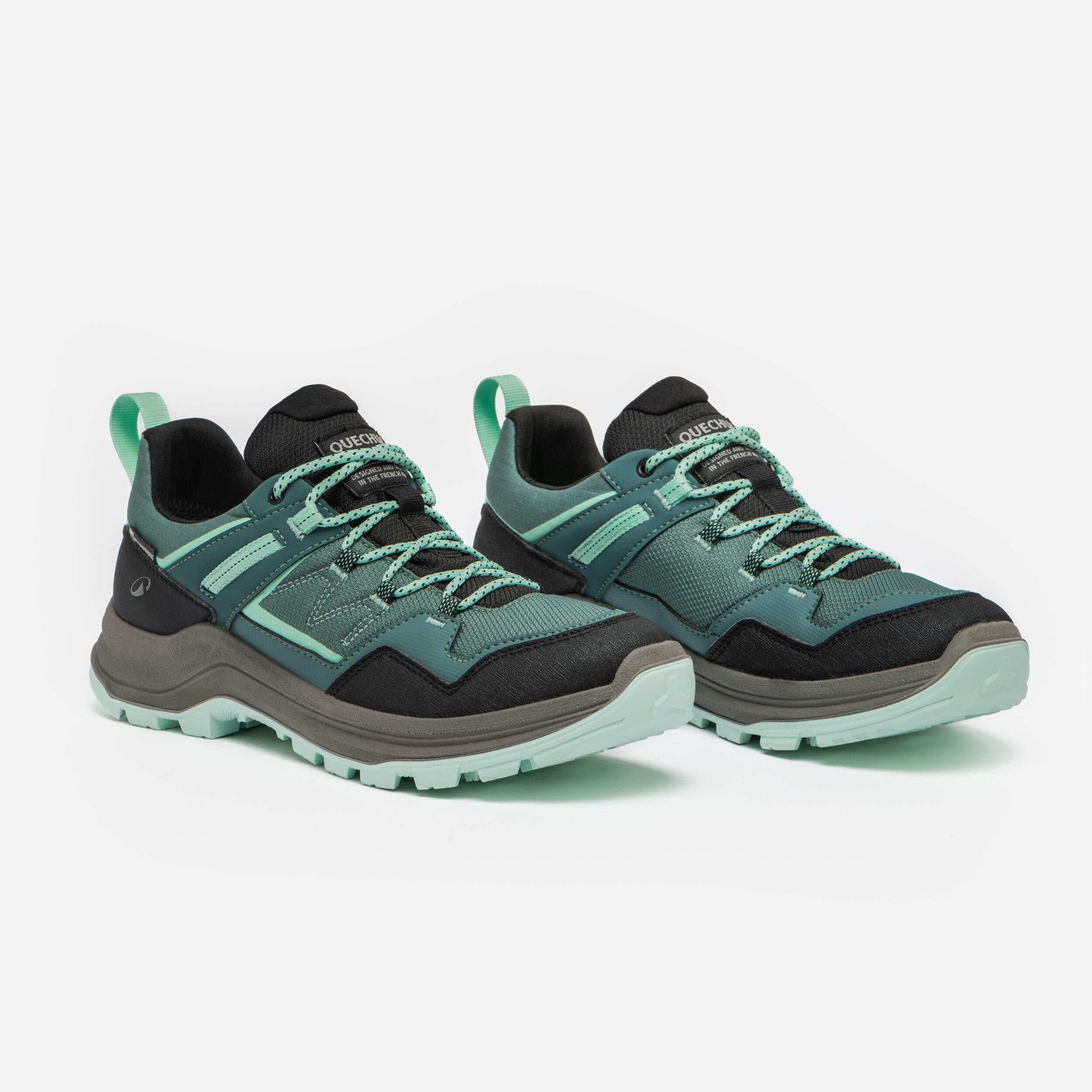 Women’s Waterproof Hiking Boots, MH100 - Green 2/8