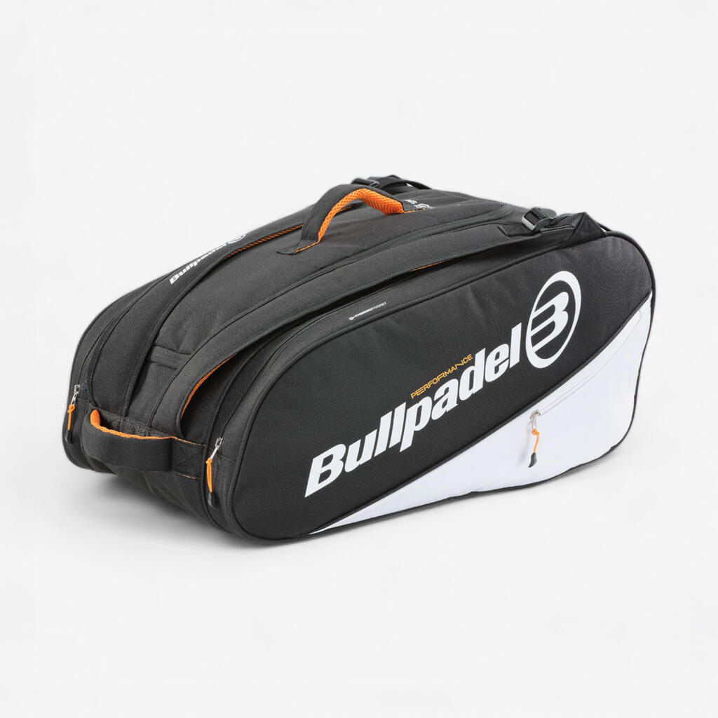 Torba za padel Performance 50 l izolirana crno-bijela