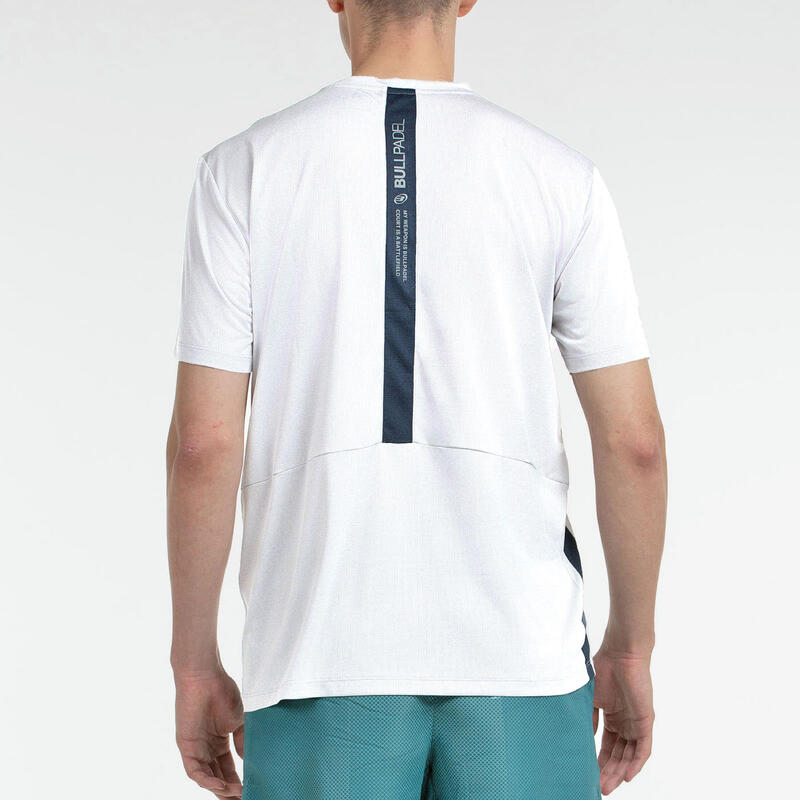 Tricou padel Bullpadel Bilao Alb
