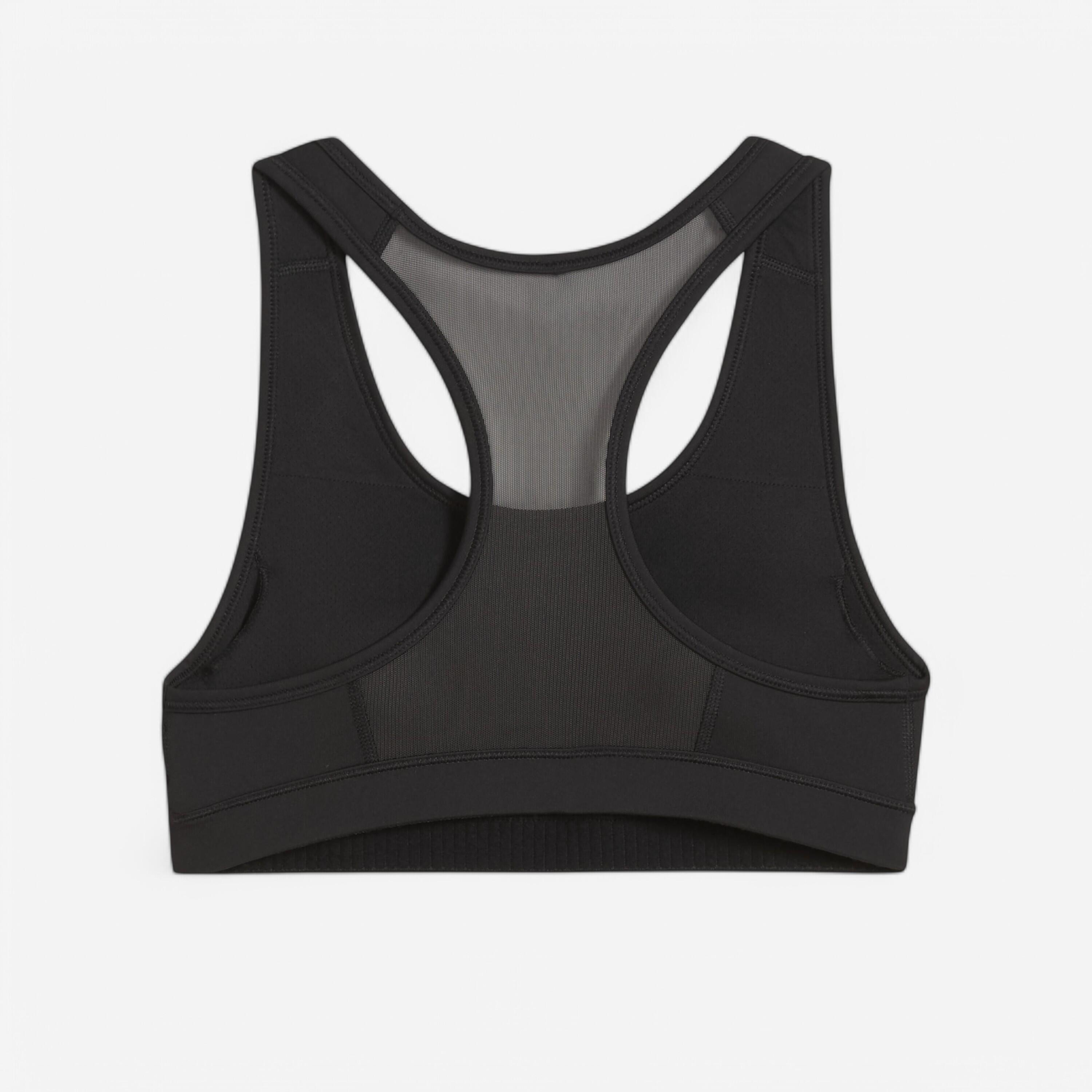 Top de desporto suporte médio preto
