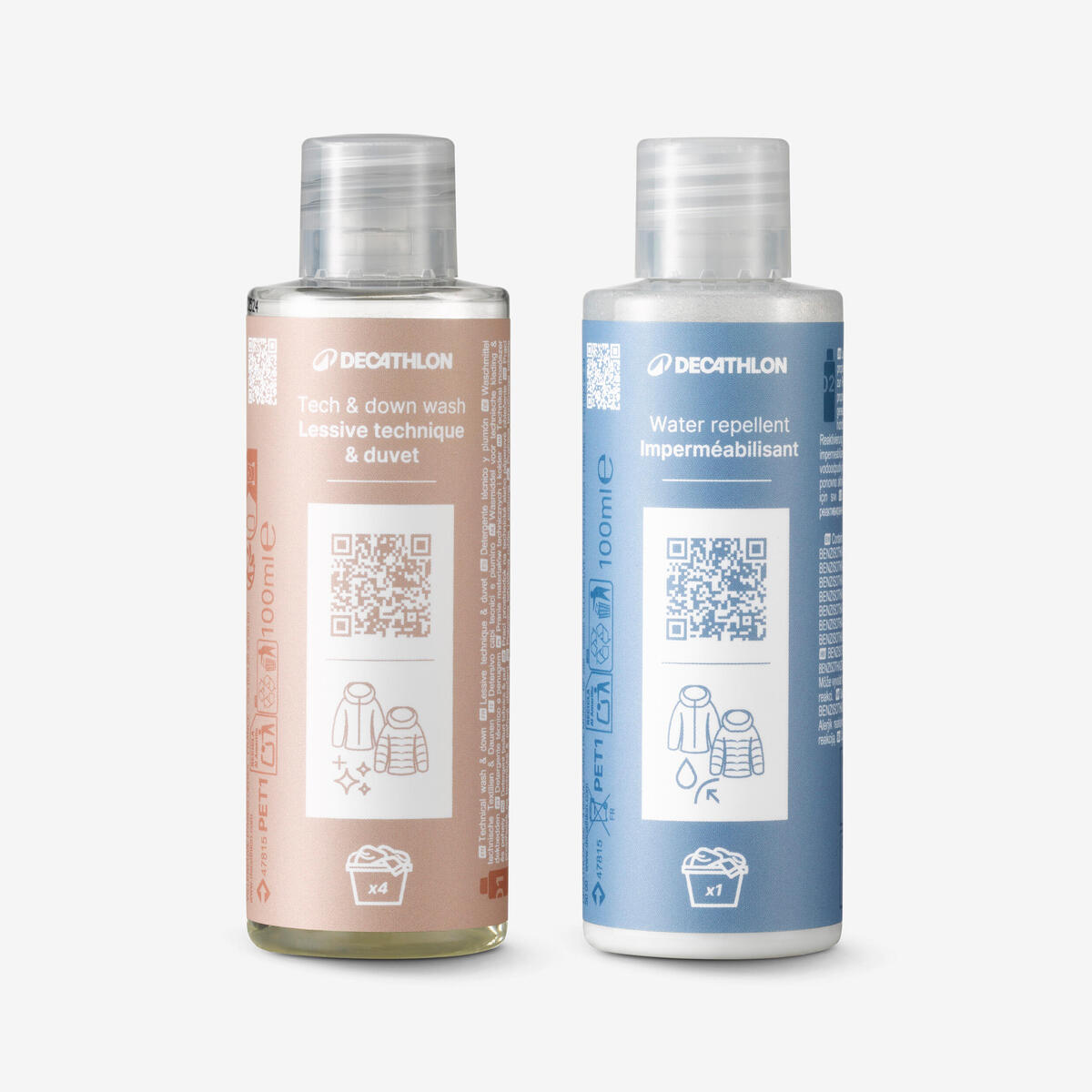 Kit d'entretien lessive et réimperméabilisant, 2 x 100 ml