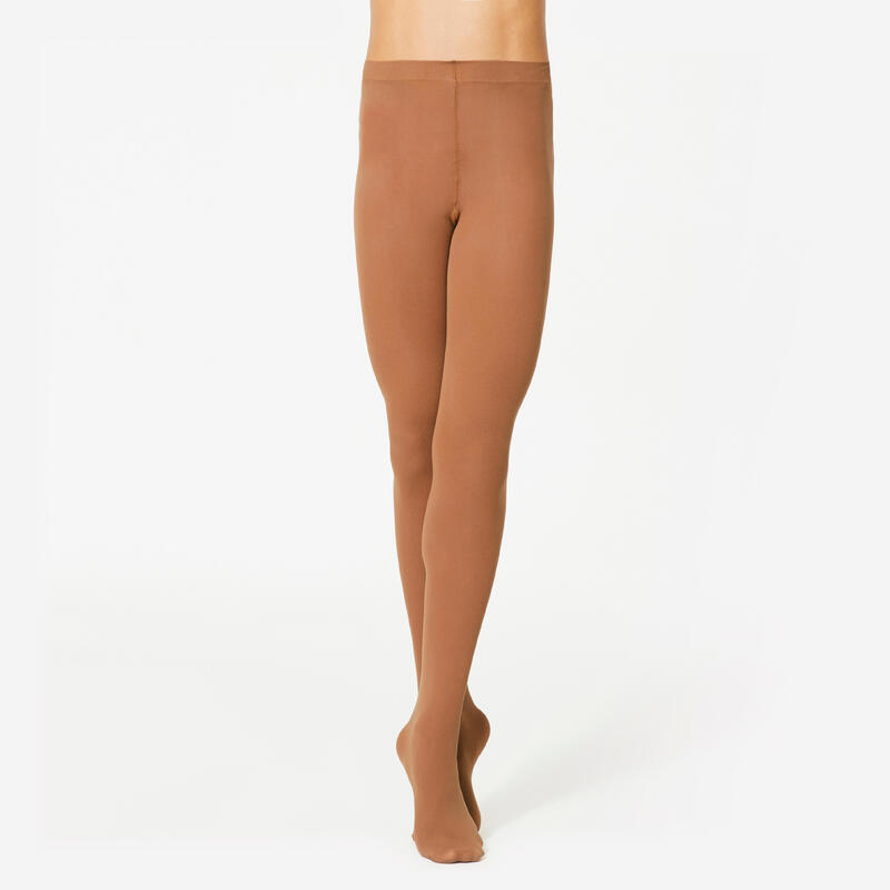 Collants de danse classique avec pieds Fille - Camel