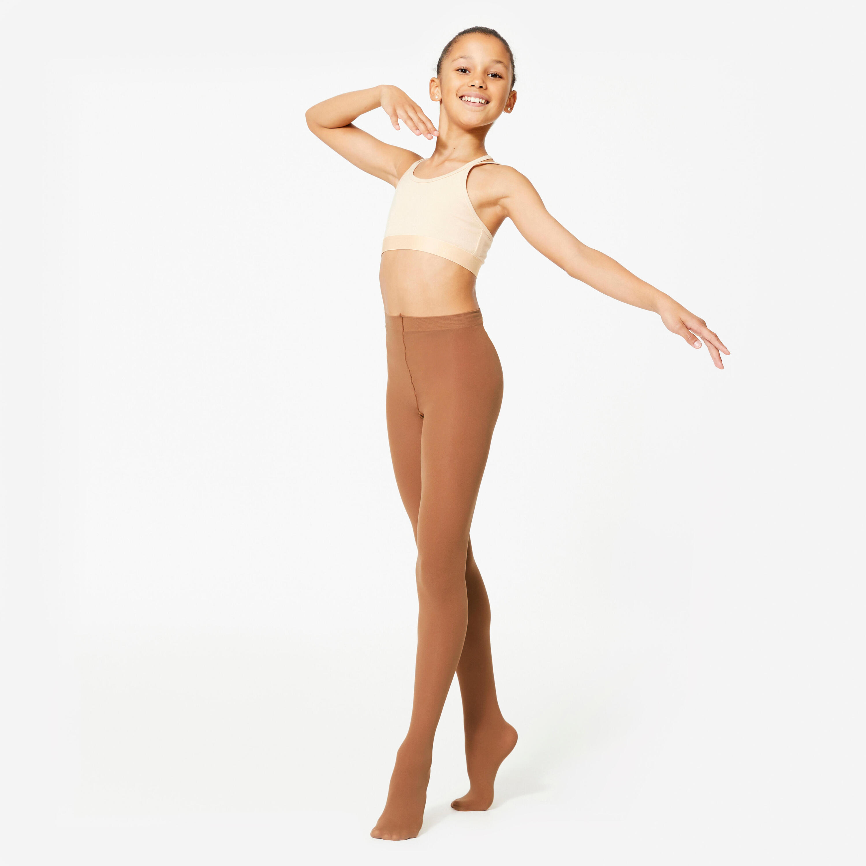 Collant danza classica bambina marroni 2/5