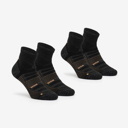 Chaussettes de randonnée mid laine (2 paires) adulte, Hike 900 gris