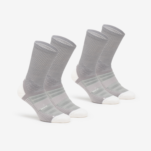 Chaussettes randonnée - hike 900 high grise - lot de 2 paires