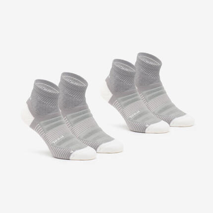 Chaussettes de randonnée mid laine (2 paires) adulte, Hike 900 noir