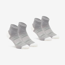Chaussettes de randonnée mid laine (2 paires) adulte, Hike 900 gris