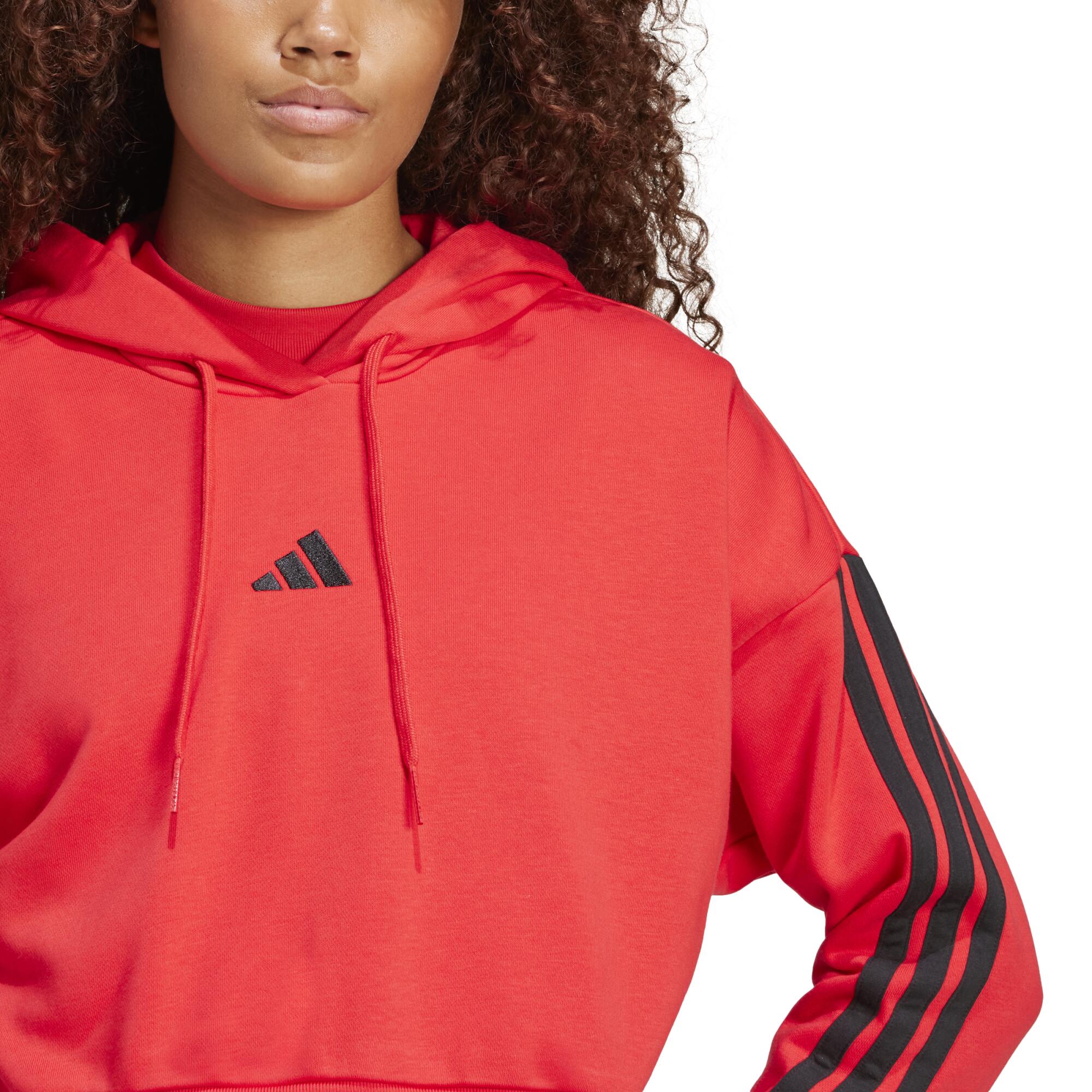 Sweat-shirt à capuche de fitness femme, rouge 6/7
