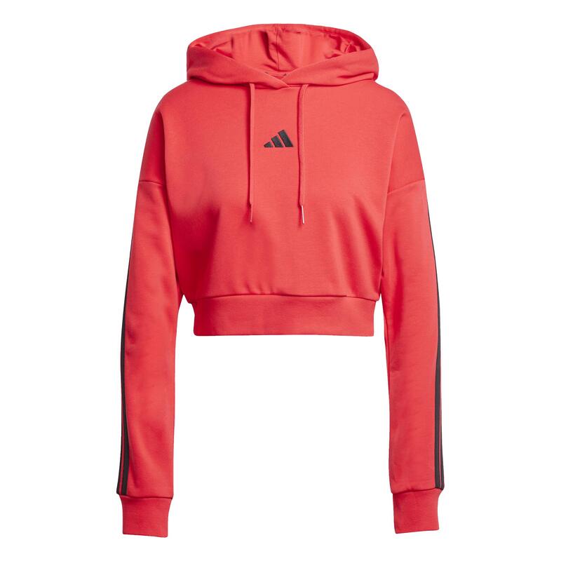 Sweat-shirt à capuche de fitness femme, rouge