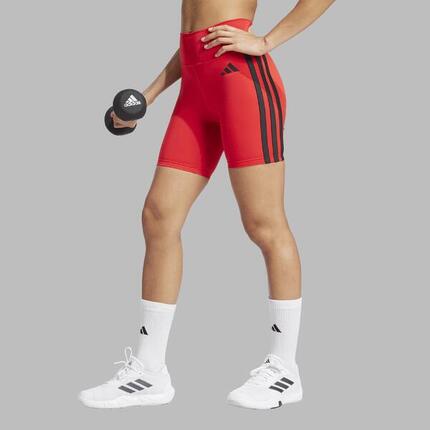 Short de fitness femme, rouge