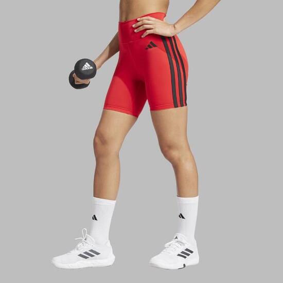 Short de fitness femme, rouge