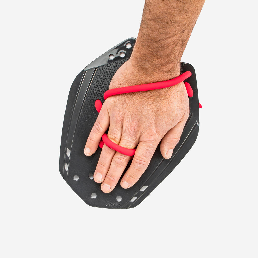 PLAQUETTES DE  NATATION  900 L NOIR ROUGE