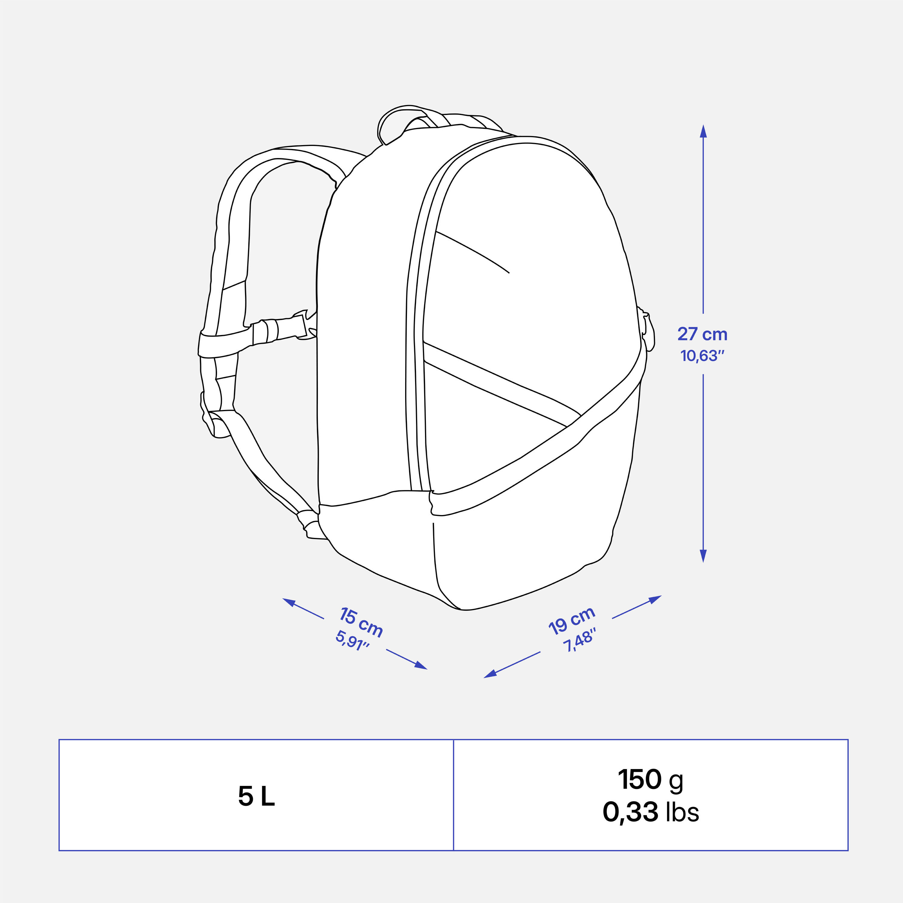 Hiking backpack 5 L, 2-5 years, MH100 - Orange -  5