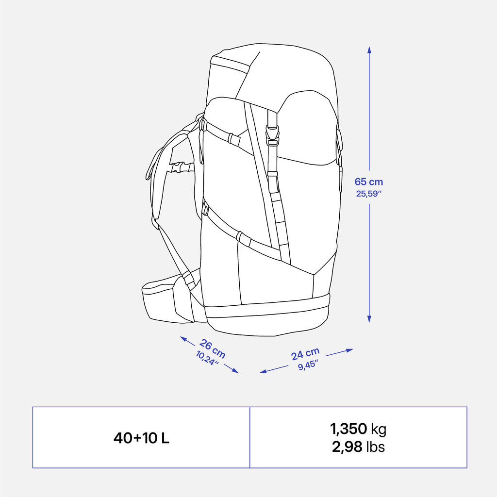 Dečji ranac za planinarenje/treking MH500 (40+10 l)