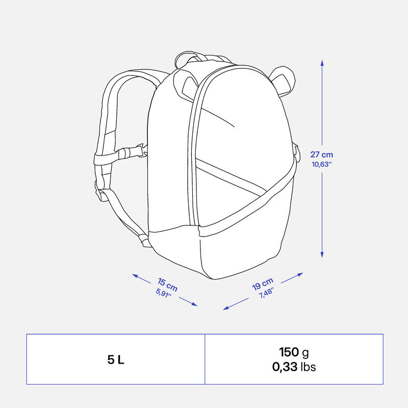 Mochila de caminhada pequena criança 2-6 anos 5L - MH100 castanho