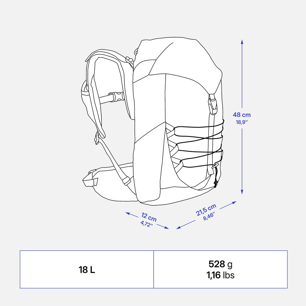 Sac à dos de randonnée enfant 7-15 ans 18L - MH500 marron