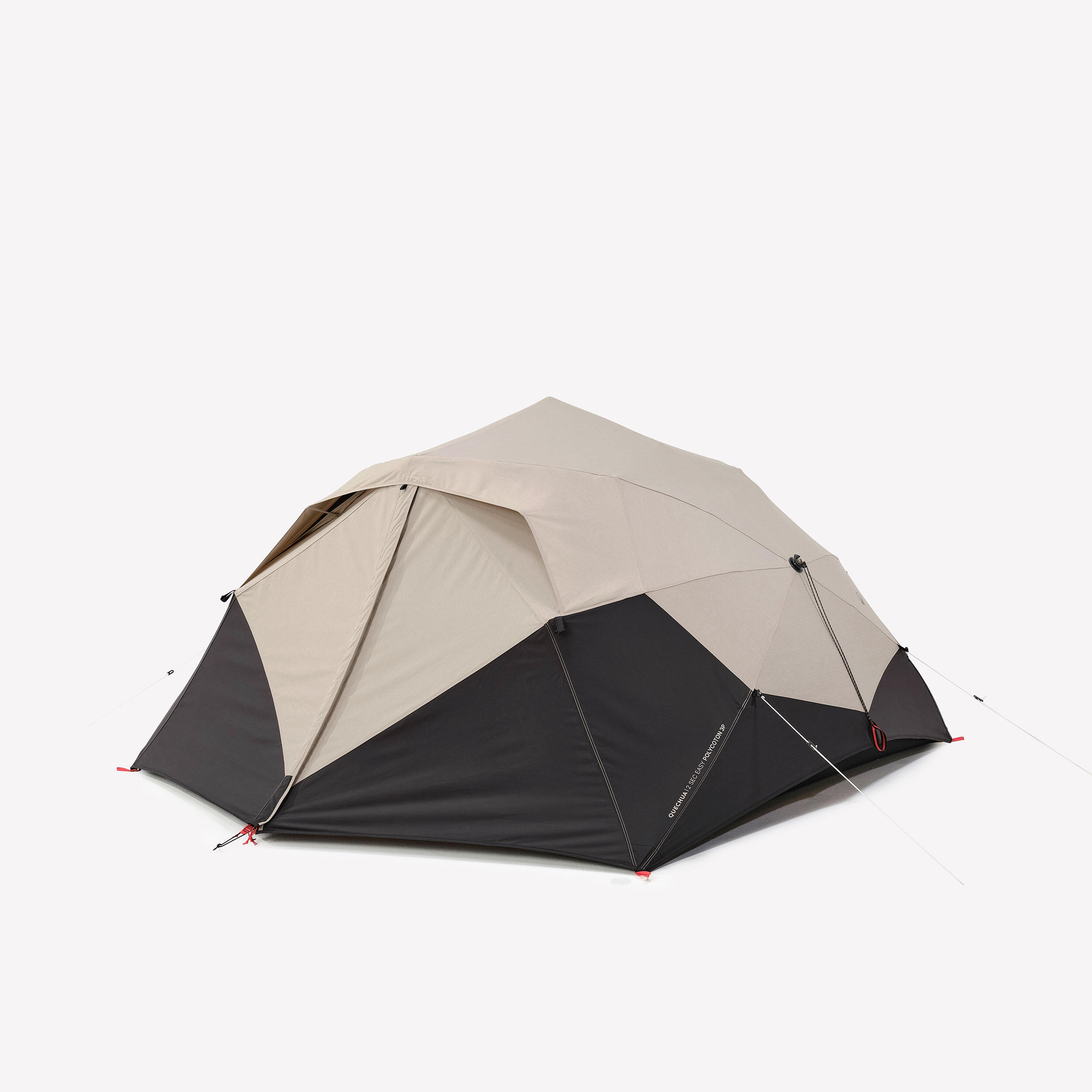 Tente de camping Polycoton 3 places, 2 Seconds Easy 10/15