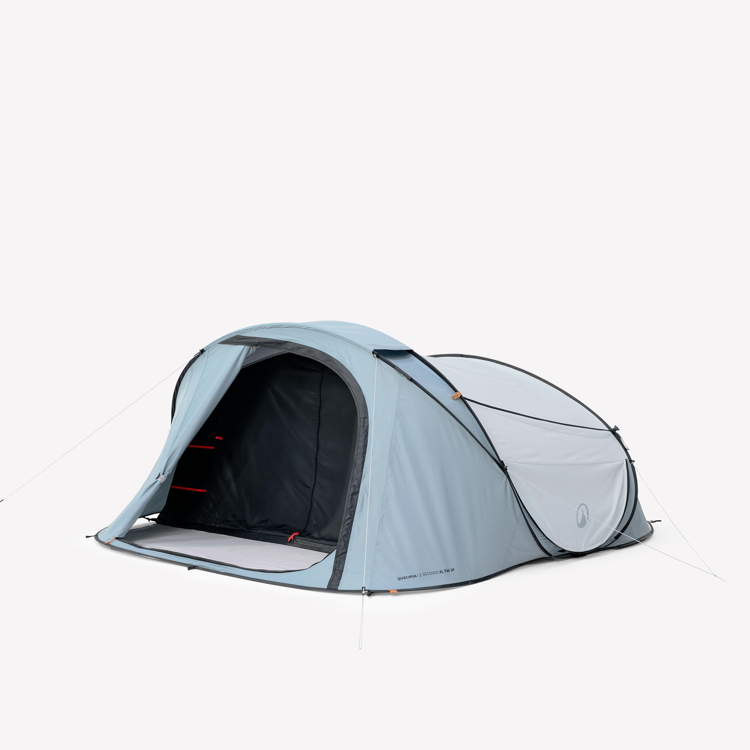 Camping Tent 3-person, 2 Seconds 3 XL Fresh & Black - QUECHUA