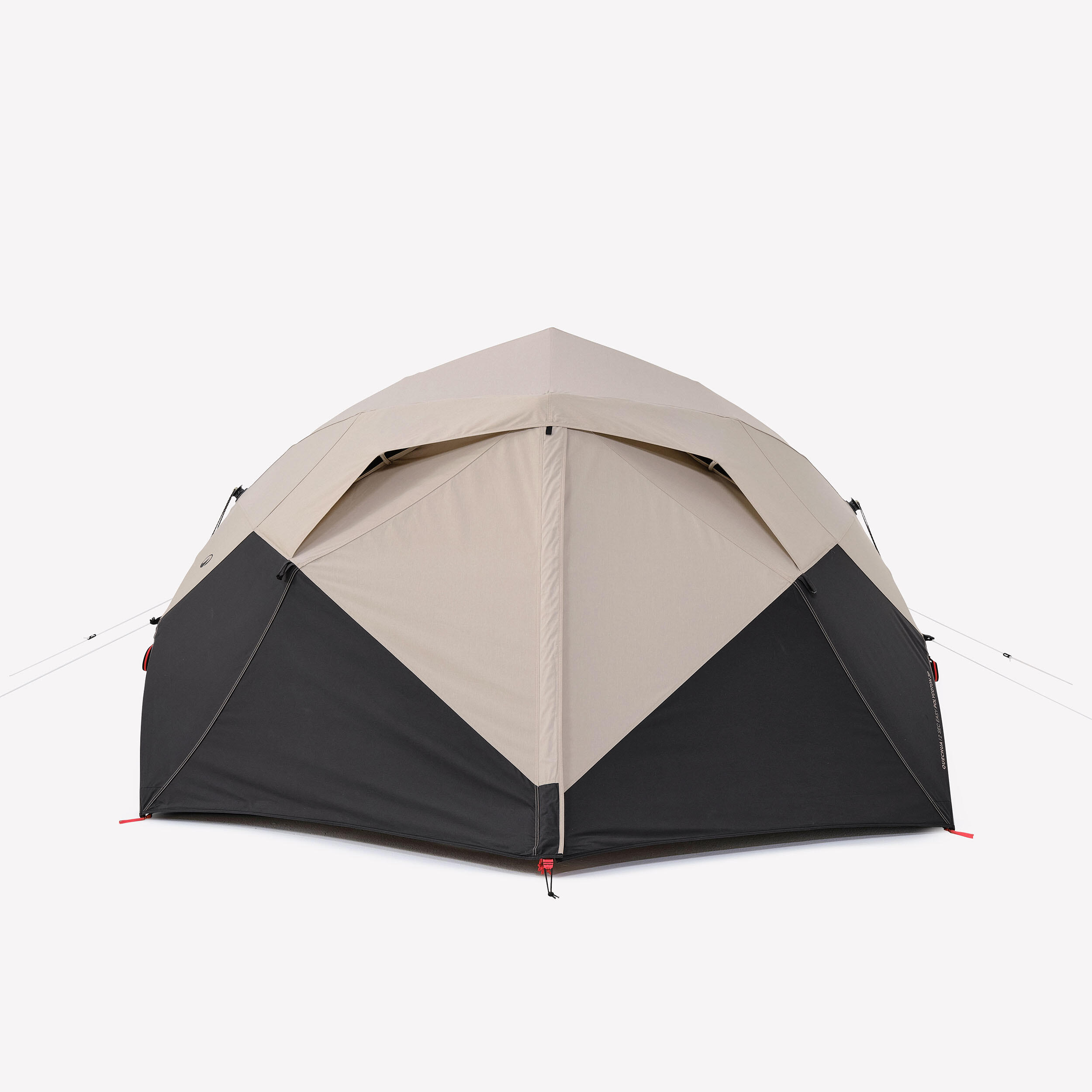 3-person polycotton camping tent, 2 Seconds Easy 6/12