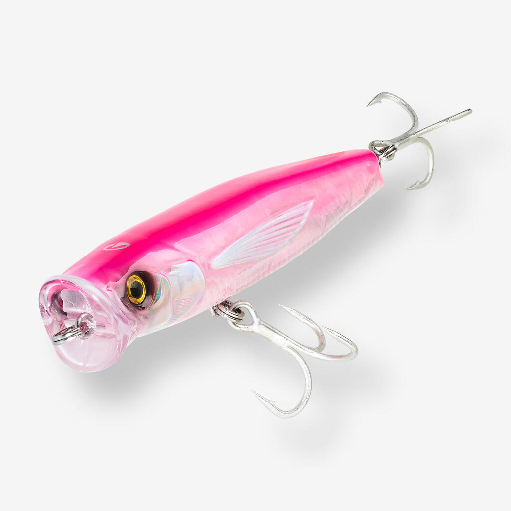 Površinska vaba popper za morski ribolov EXOFLY POP 12 cm - roza