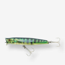Leurre de surface Popper pêche en mer EXOFLY POP 12cm Bleu