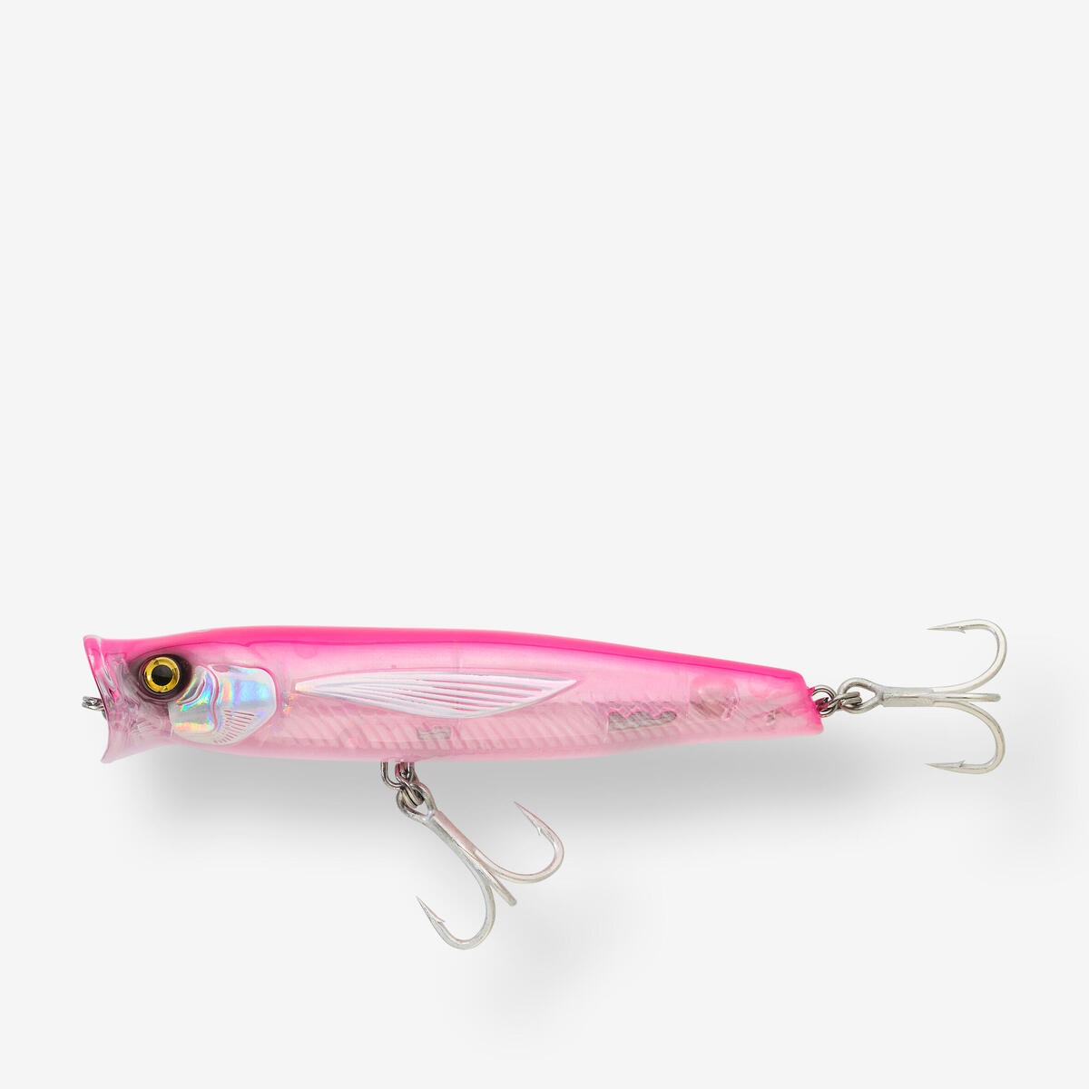 Leurre de surface Popper pêche en mer EXOFLY POP 12cm Rose