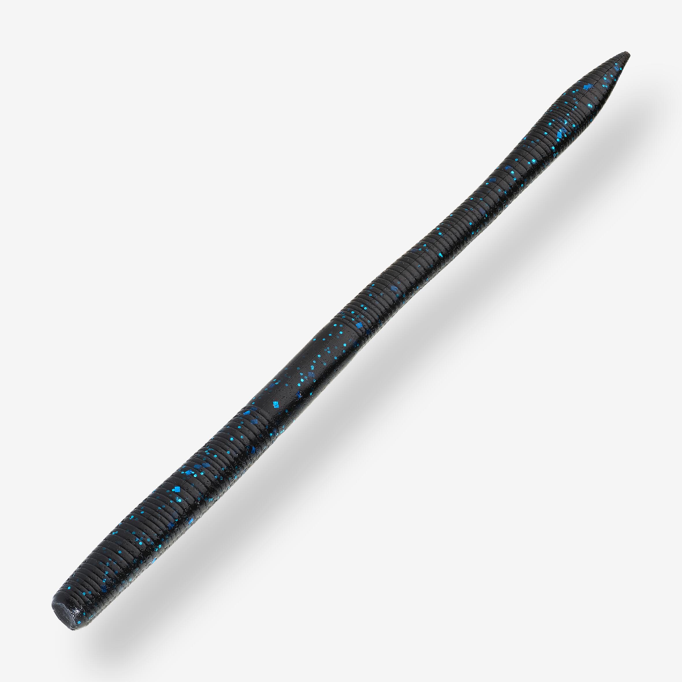 AMOSTRA FLEXÍVEL DE PESCA DO ACHIGÃ YUBARI FINESSE WORM BLACK & BLUE (x 10) 2/7