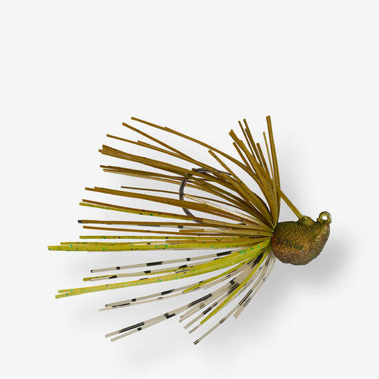 LEURRE PÊCHE CARNASSIERS MICRO RUBBER JIG TUNGSTÈNE GREEN PUMPKIN