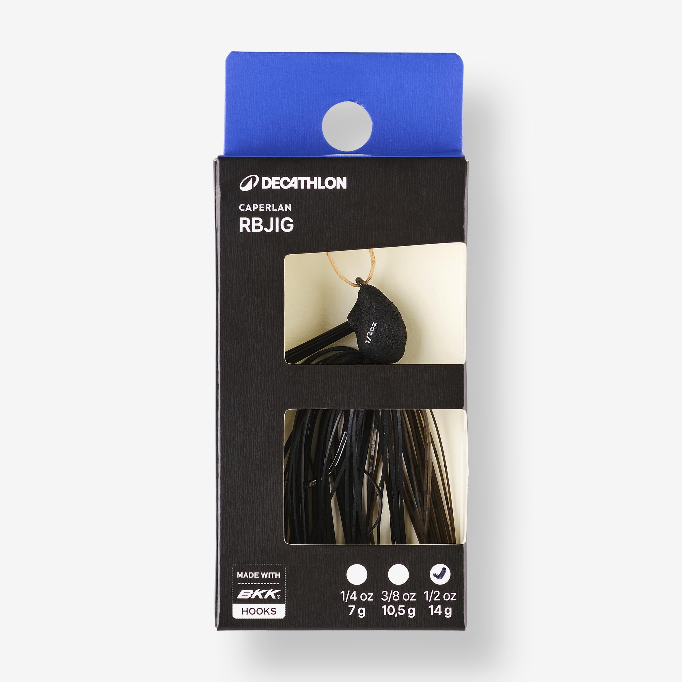 LEURRE PÊCHE CARNASSIERS RUBBER JIG TUNGSTÈNE BLACK 3/5
