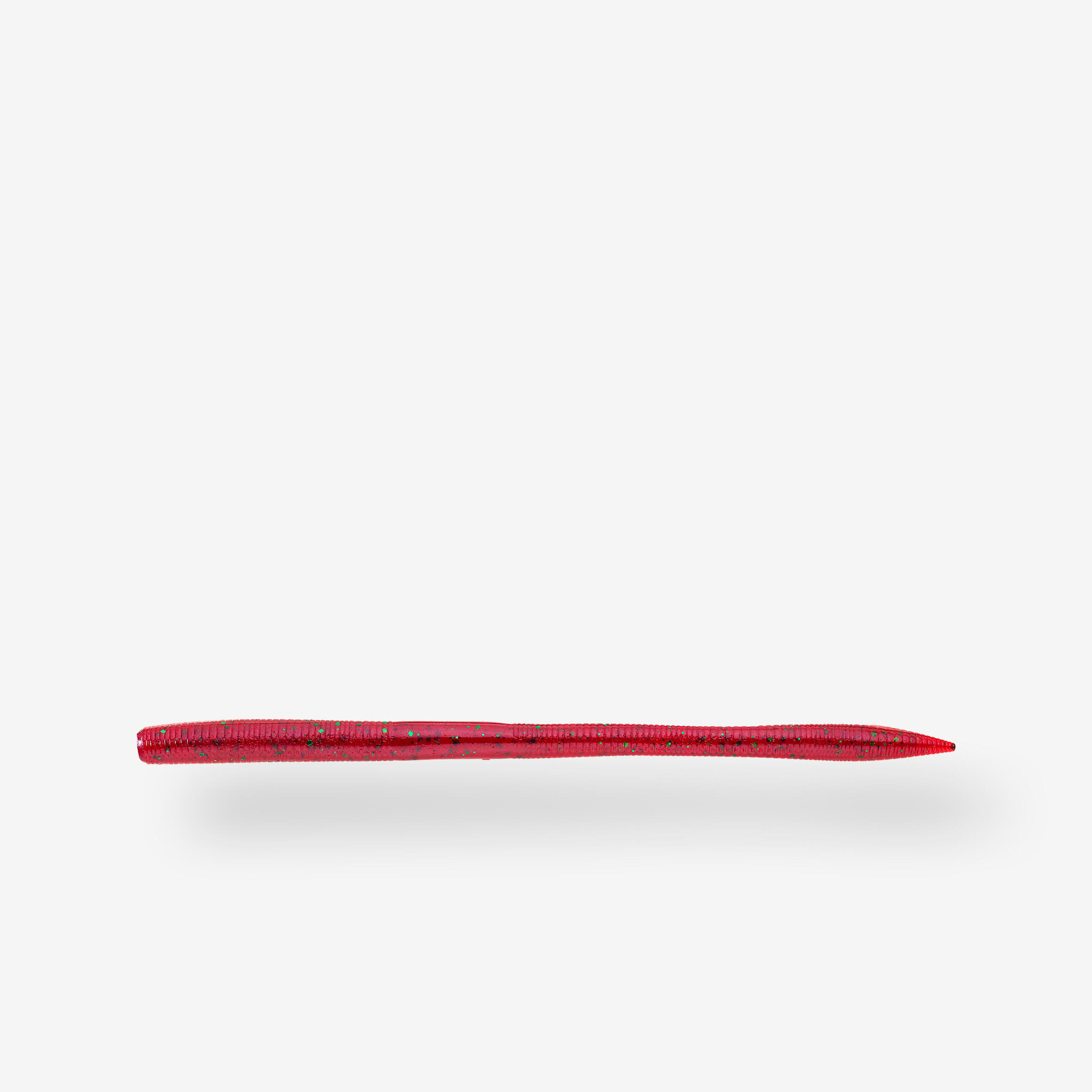 CAPERLAN FINESSE SOFT LURE BLACK BASS YUBARI WORM RED BUG - x10