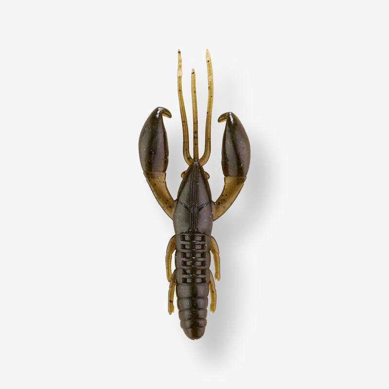 LEURRE SOUPLE ECREVISSE AVEC ATTRACTANT WXM YUBARI CRW 3,5" 9cm GREENPUMPKIN BF