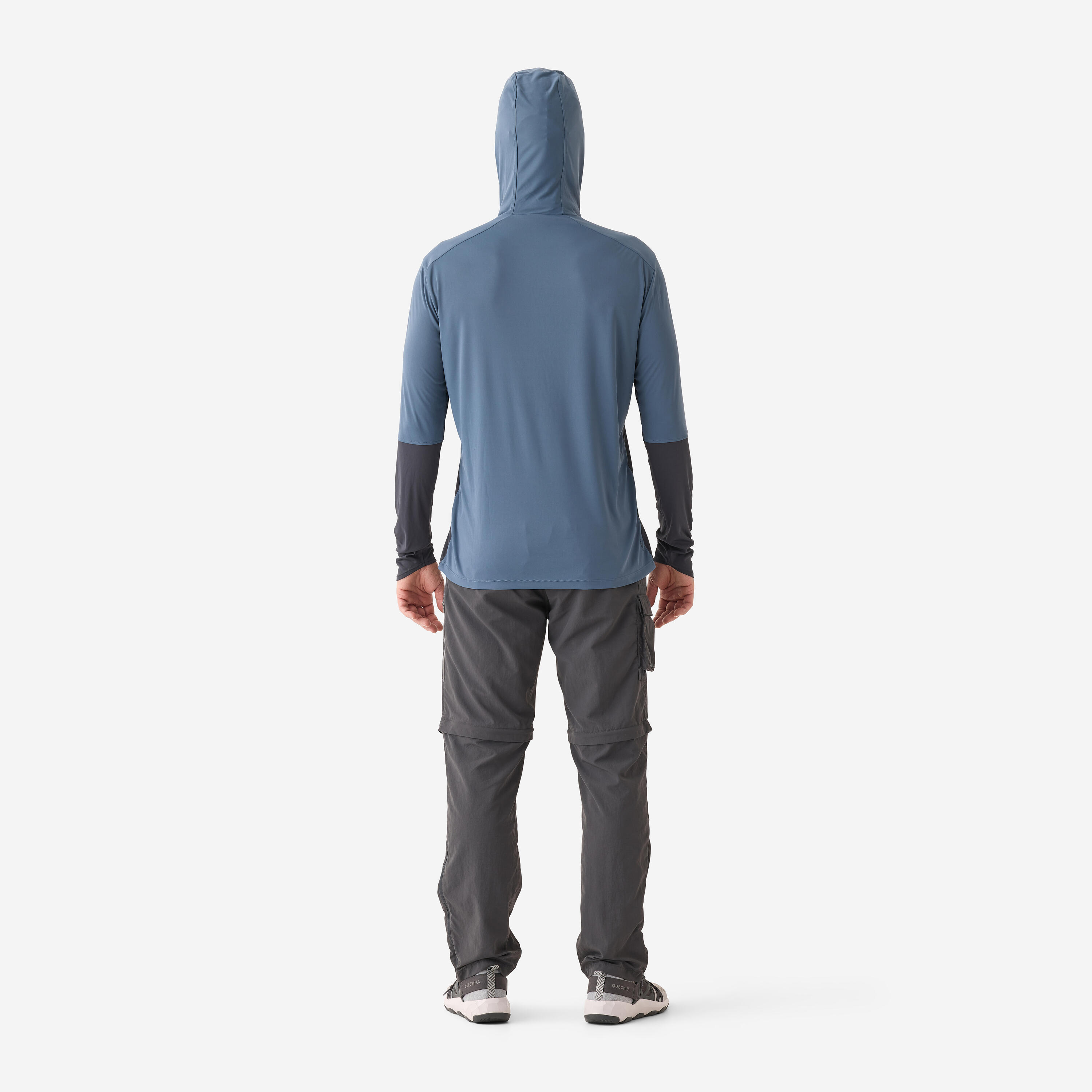 Fishing anti-UV T-shirt 500 with hood UPF 50+ 6/10