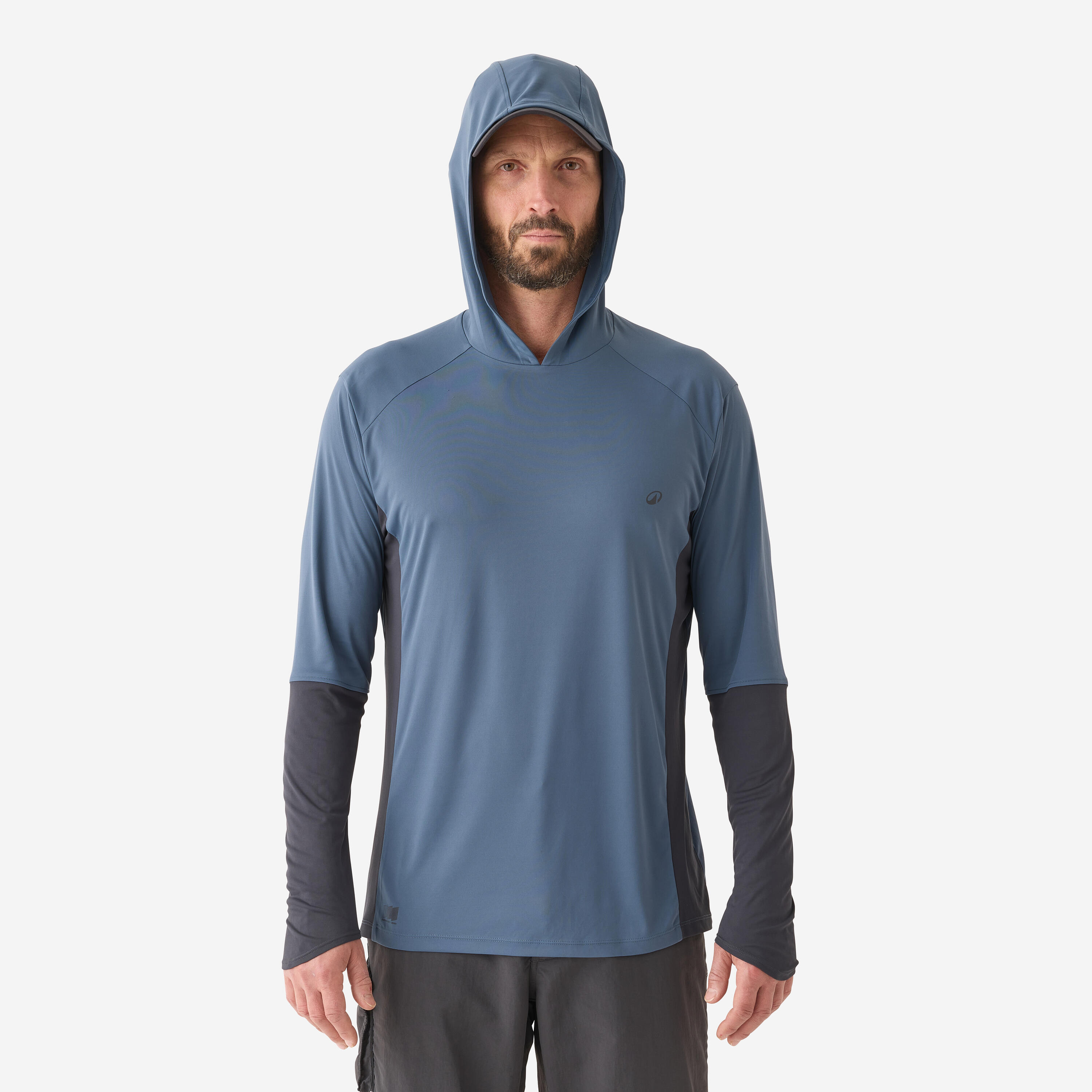 Fishing anti-UV T-shirt 500 with hood UPF 50+ 5/10