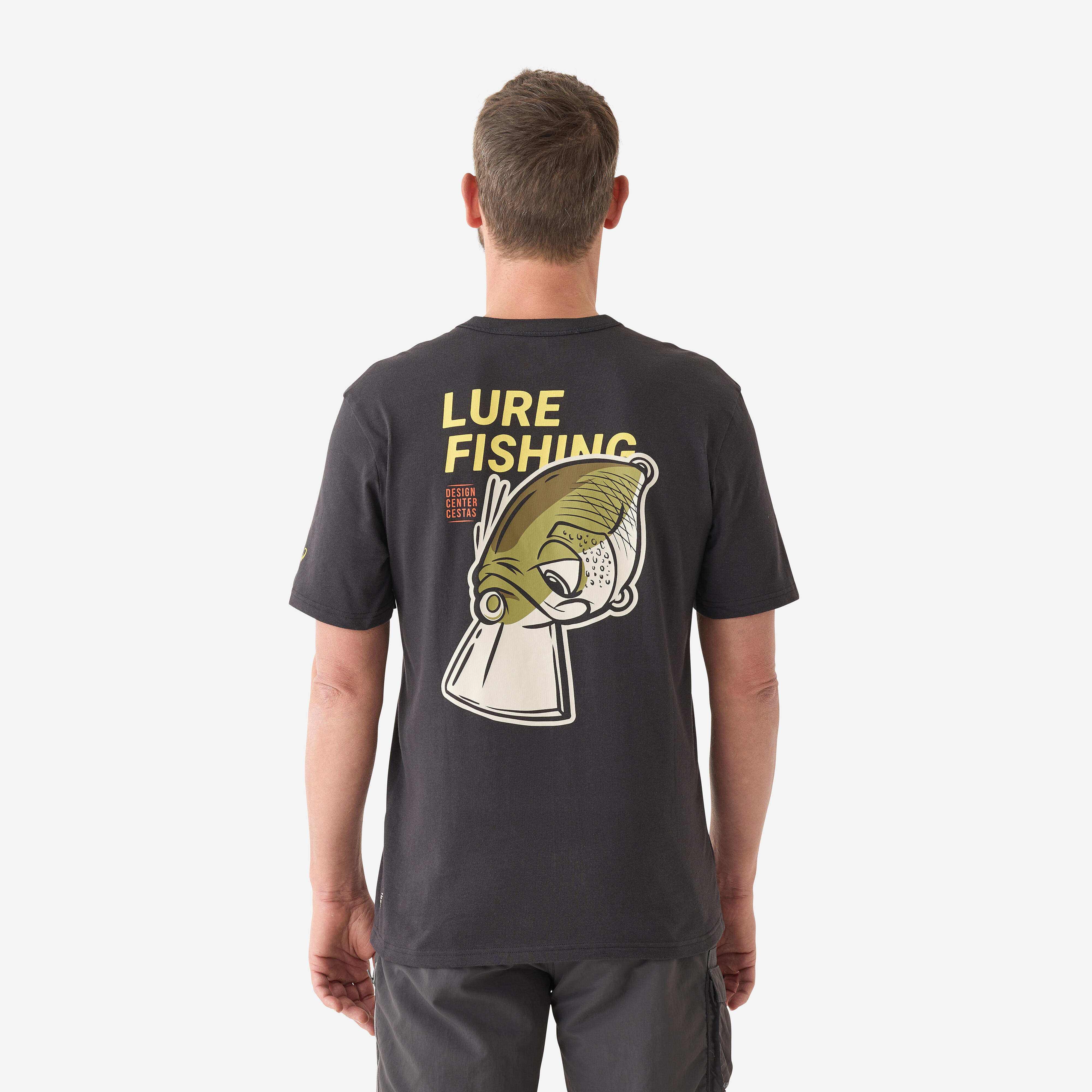 T-shirt de pêche à manches courtes en coton, Crank - CAPERLAN