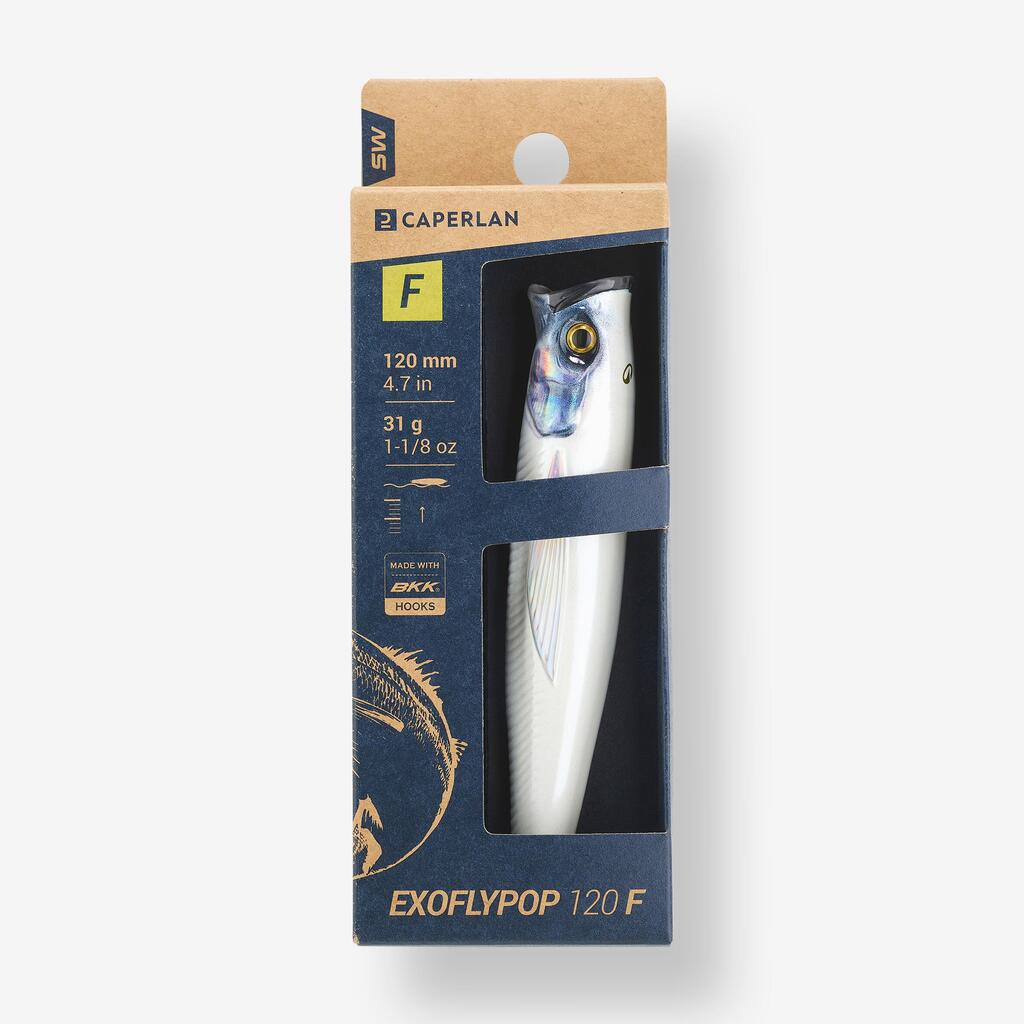 Površinska vaba popper za morski ribolov EXOFLY POP 12 cm - roza