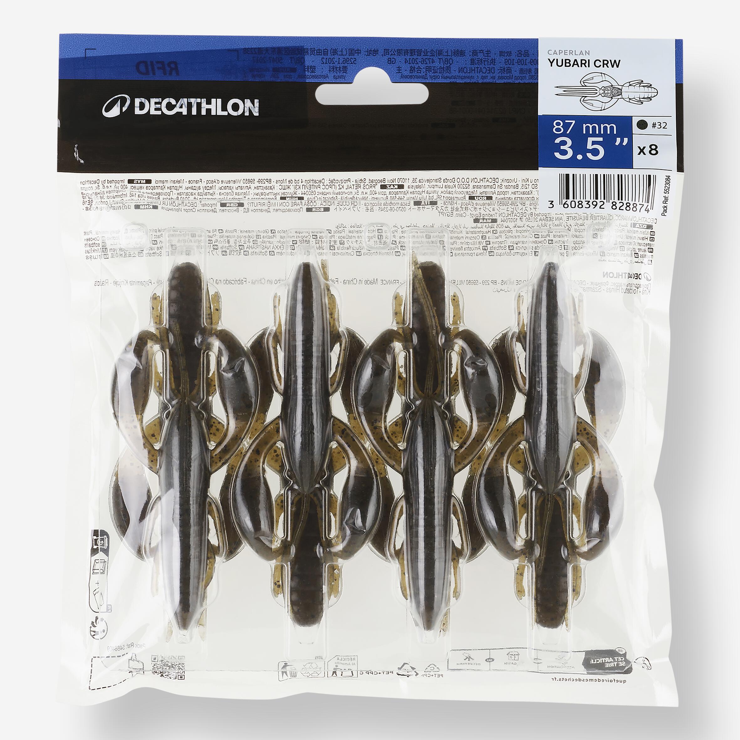 Gummiköder Krebs mit Lockmittel WXM Yubari CRW 3,5'' 9 cm grün 5/7