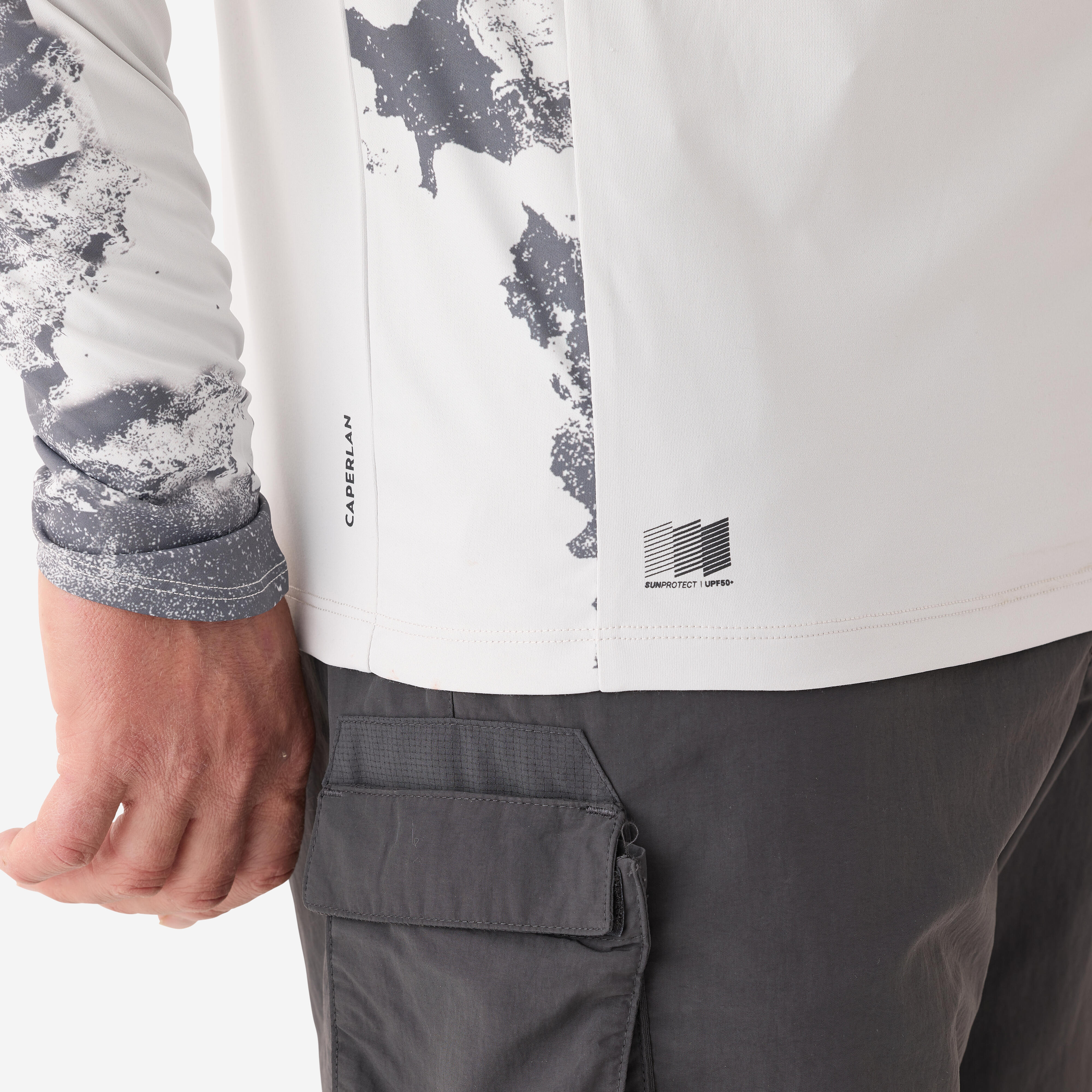 T-shirt de pêche anti-UV 500 avec capuchon UPF 50+ - CAPERLAN