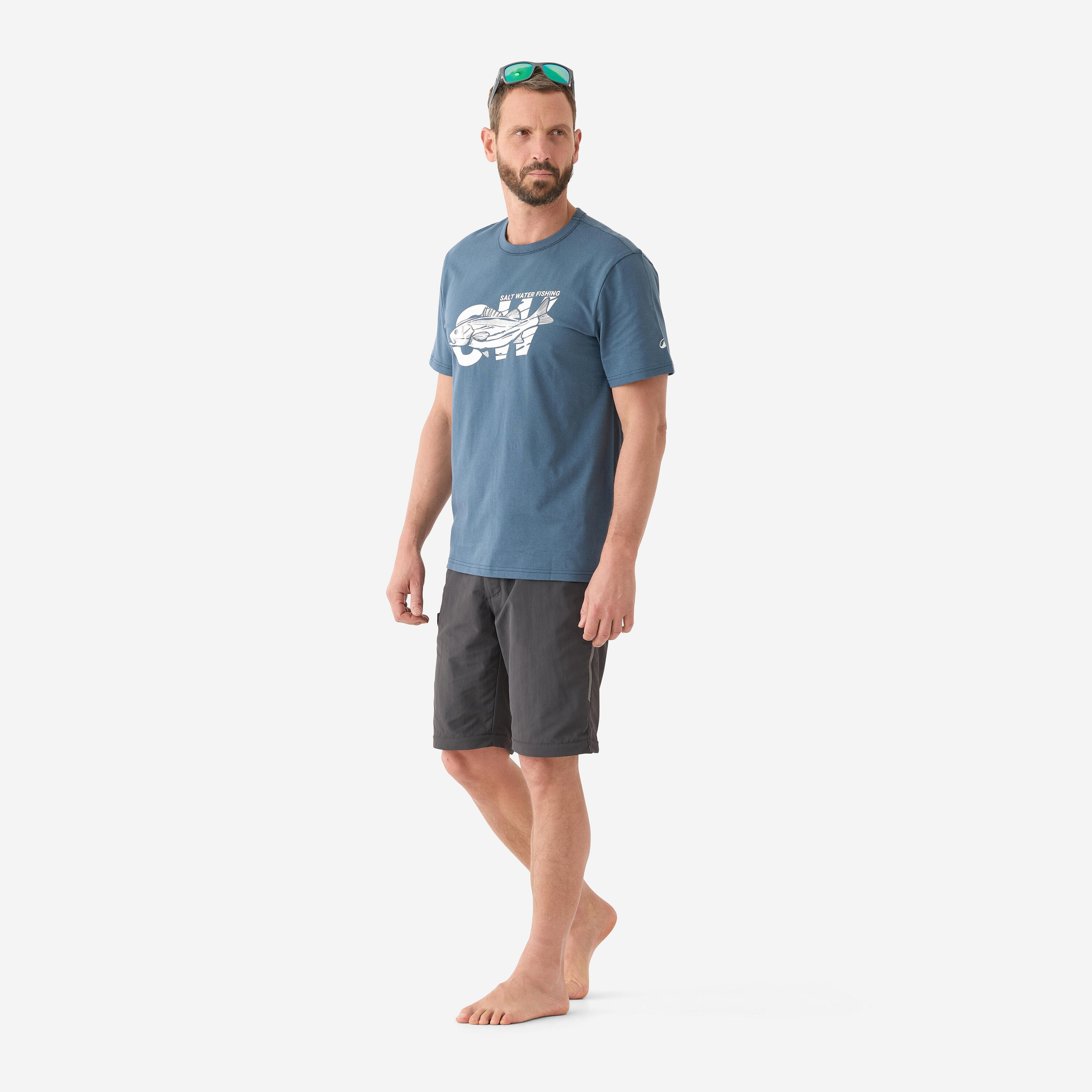 T-shirt pêche manches courtes coton Bar 2/3