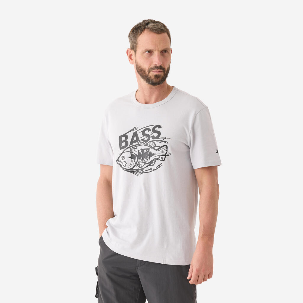 Ribiška bombažna majica s kratkimi rokavi black bass