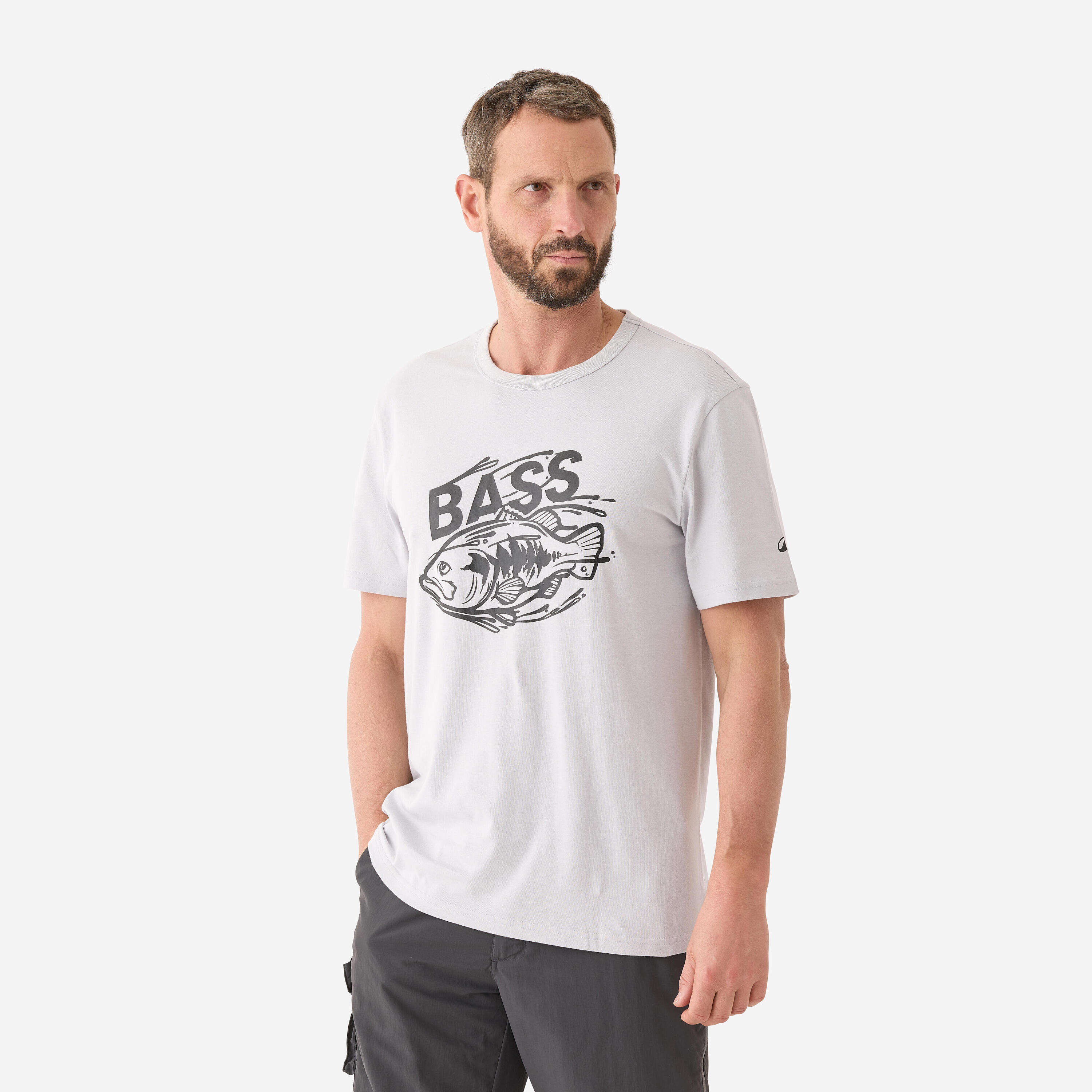 CAPERLAN Camiseta Pesca  Hombre Black Bass Manga Corta Algodón