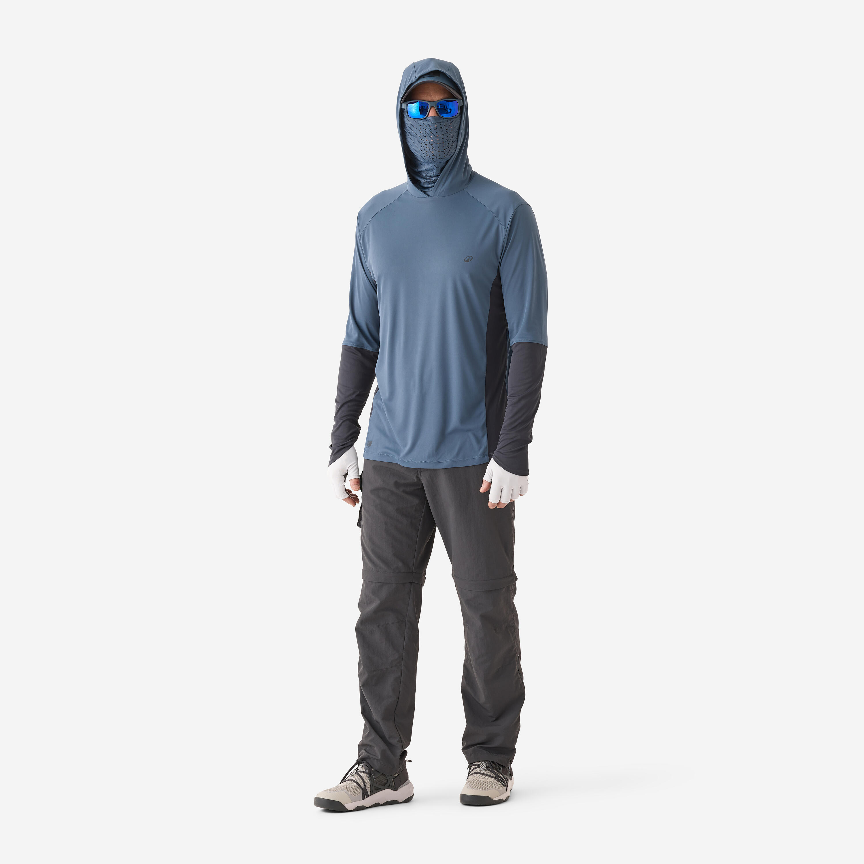 Fishing anti-UV T-shirt 500 with hood UPF 50+ 2/10