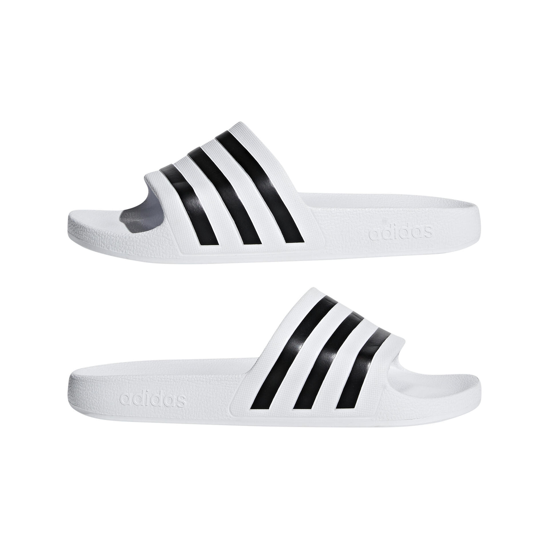 ADIDAS SLIDES ADILETTE AQUA WHITE BLACK