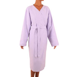 Peignoir en microfibre légère modèle adulte violet sans capuche ni poche