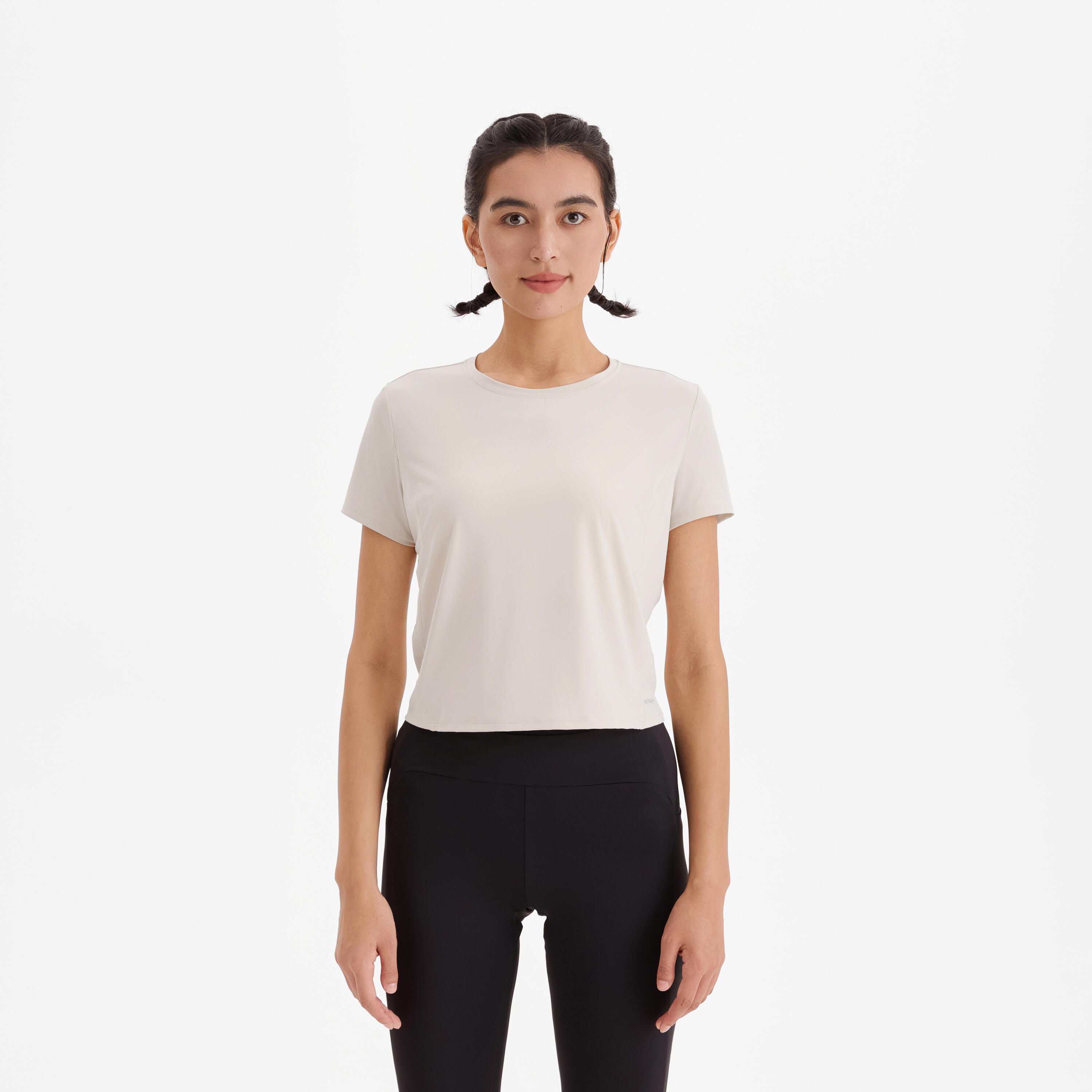 Women's Breathable Quick-dry Cooling Running T-shirt - Beige