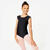 Justaucorps danse classique noir manches courtes fille
