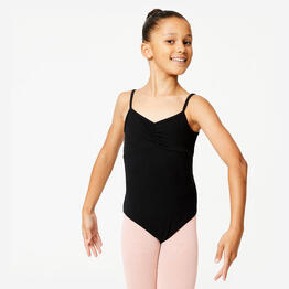 Justaucorps danse classique noir fines bretelles filles