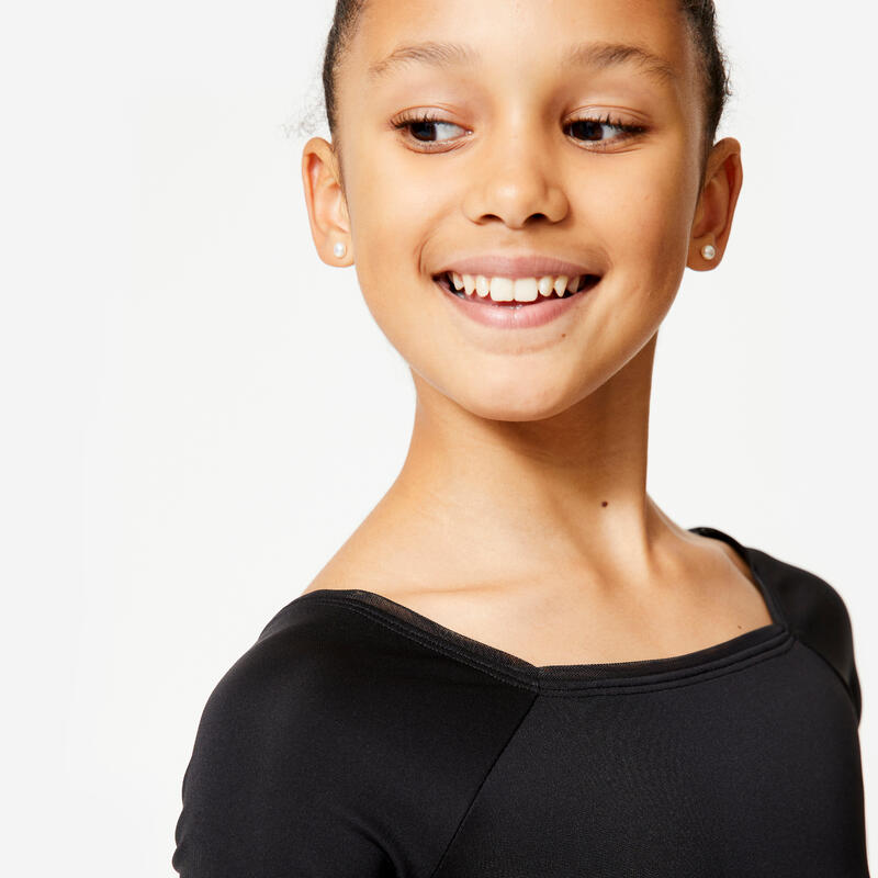 Justaucorps de danse classique manches longues  - noir