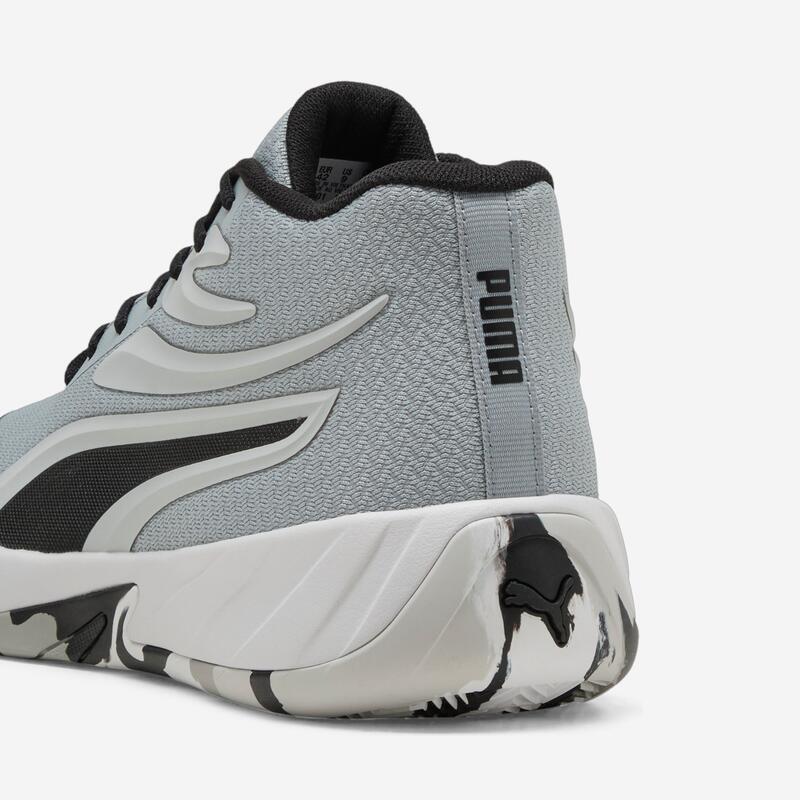 Încălțăminte de baschet PUMA Court Pro gri și alb Copii 