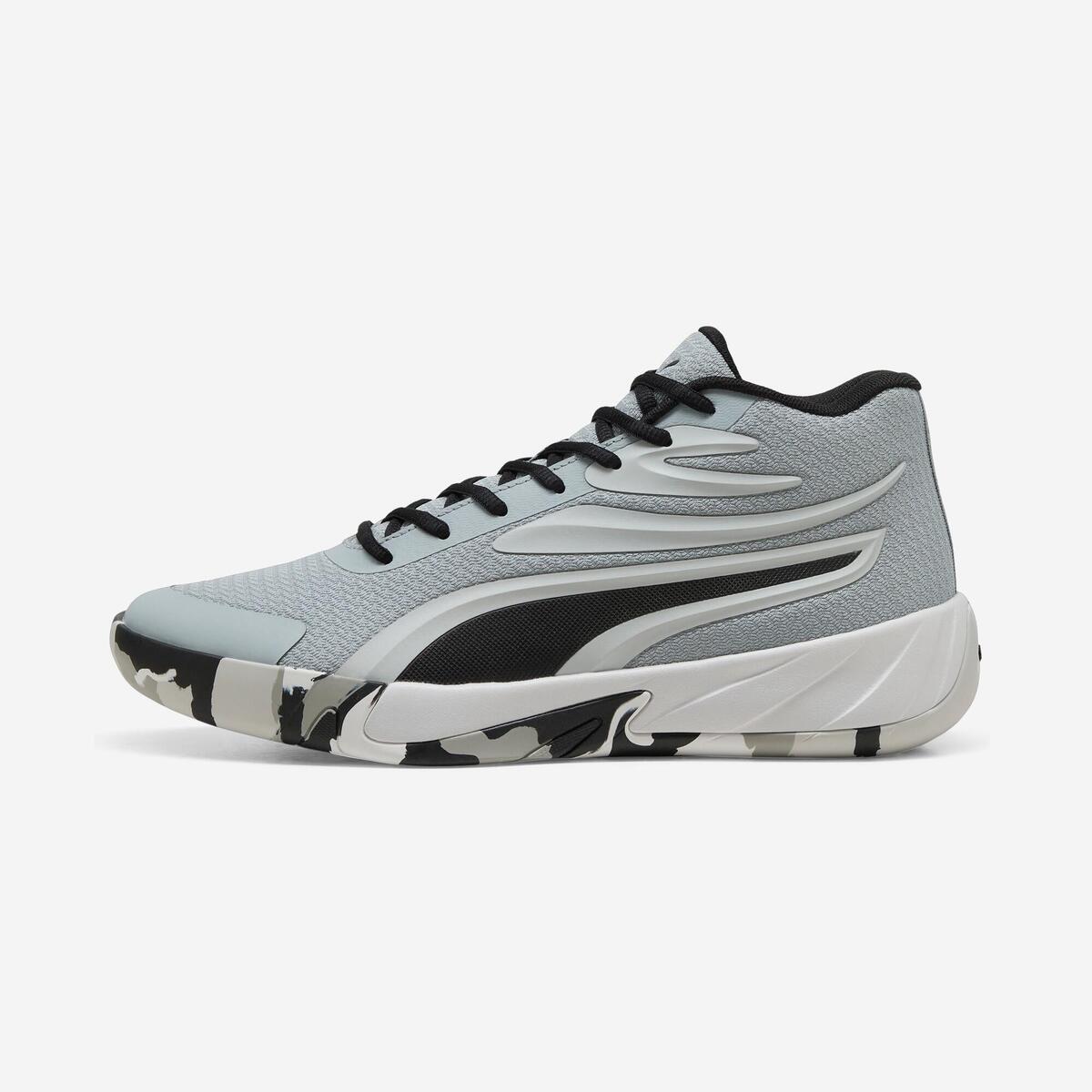 Chaussure de basketball Adulte - PUMA Court Pro gris et blanc